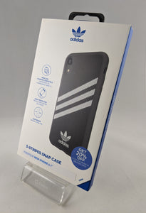 Adidas 3 Stripes Snap Case for iPhone X / XS - Black 5.8 Faux Leather Apple New